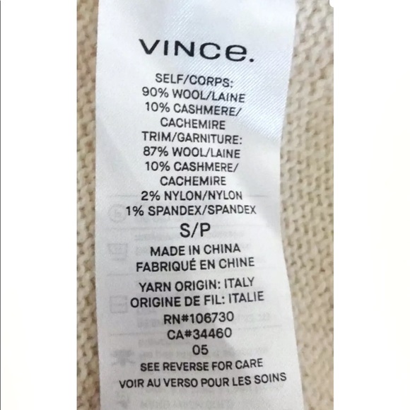 $445 Vince Wool Dress Small Pink Italian Cashmere Washable Side Slit Blush NWT - Picture 12 of 16